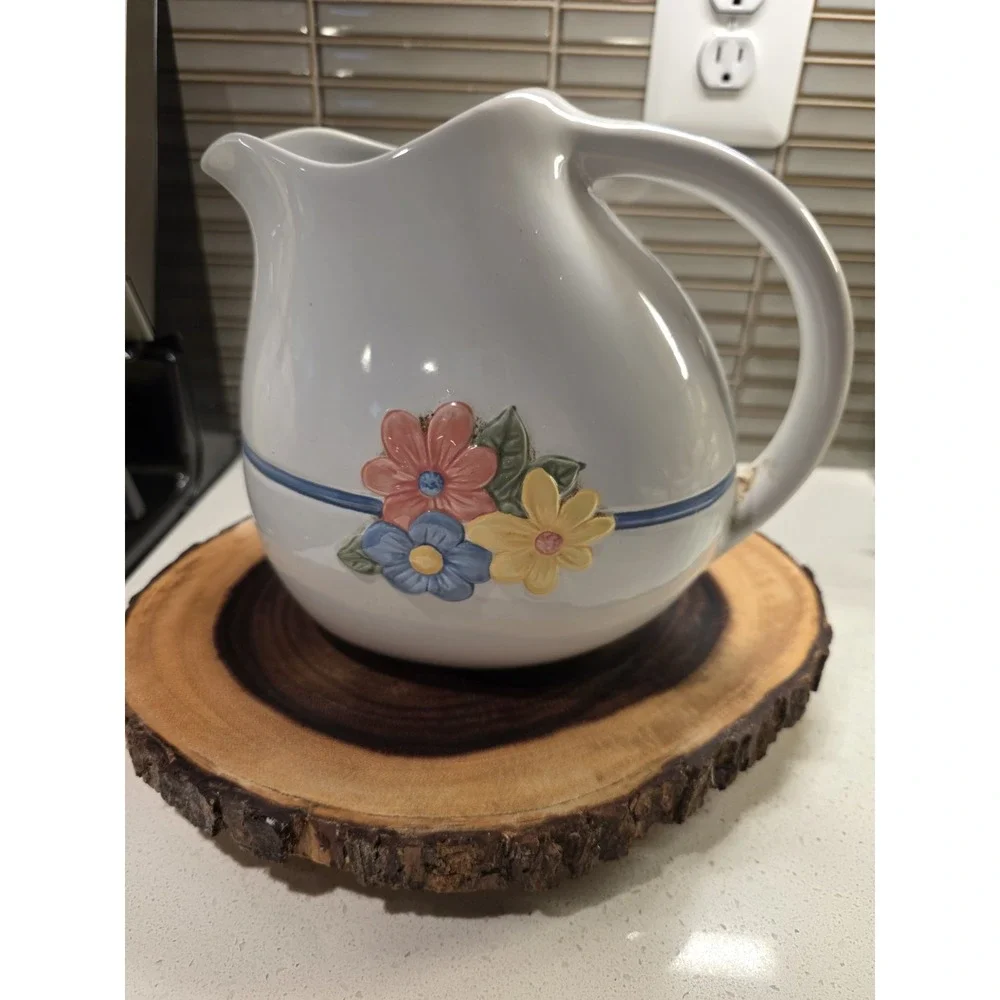Vintage Tender Heart Treasures Spring Flower Kitchen Pitcher